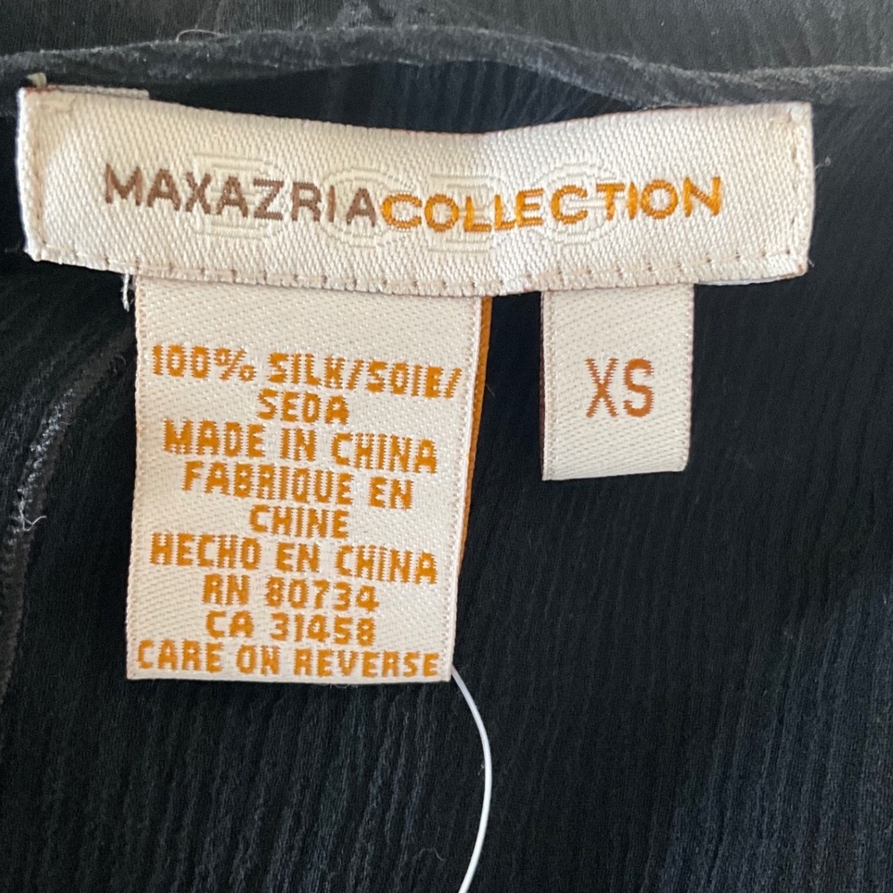 MaxAzria Collection Silk Chiffon Sheer Tie Front Shrug Bolero Black Size XS NWT - Picture 11 of 12